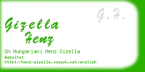 gizella henz business card